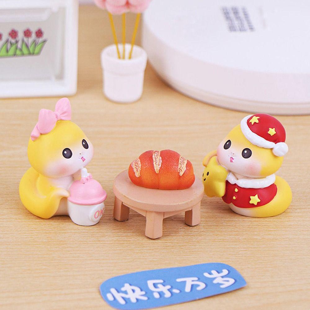 Traditional New Year Snake Figurine Cute Small Snake Figurine  Micro Landscape Decorations