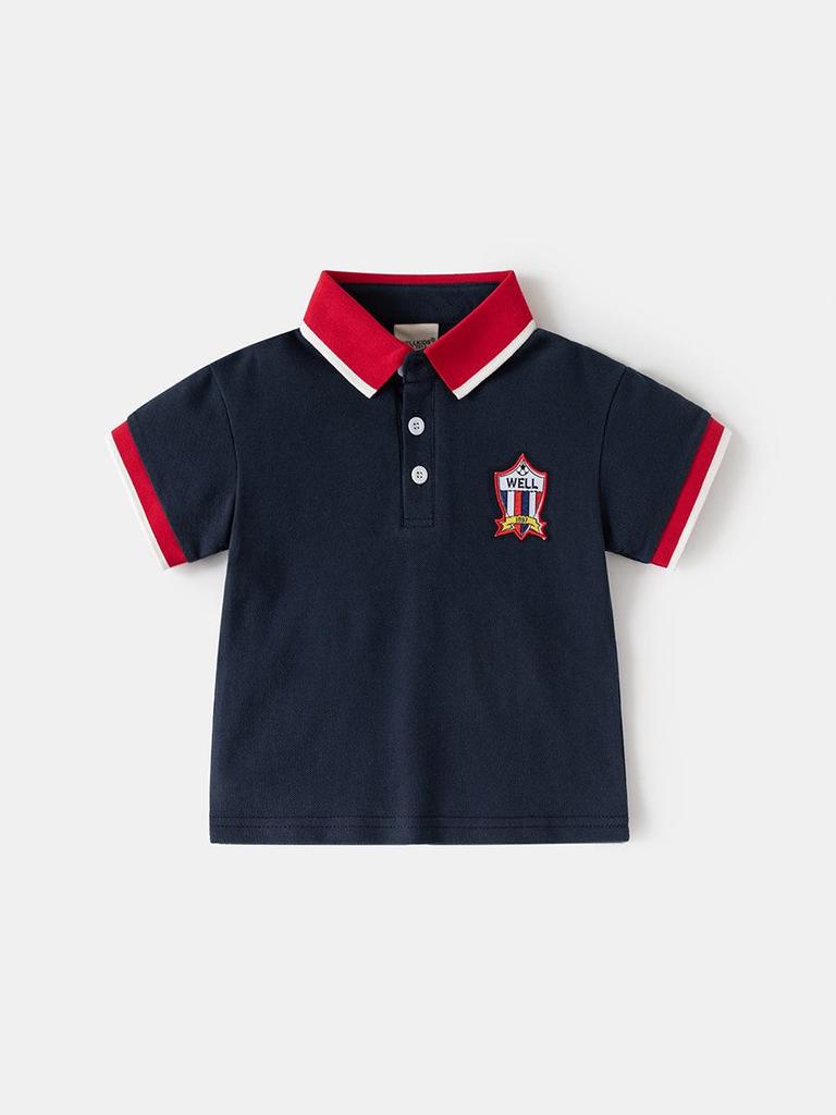 Kurzarm-Poloshirt für Jungen - Sommer-Baby-T-Shirt 2026 für kleine Jungen