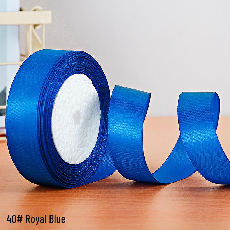 2.5cm Polyester Satin Ribbon for Gift Box and Hair Accessories