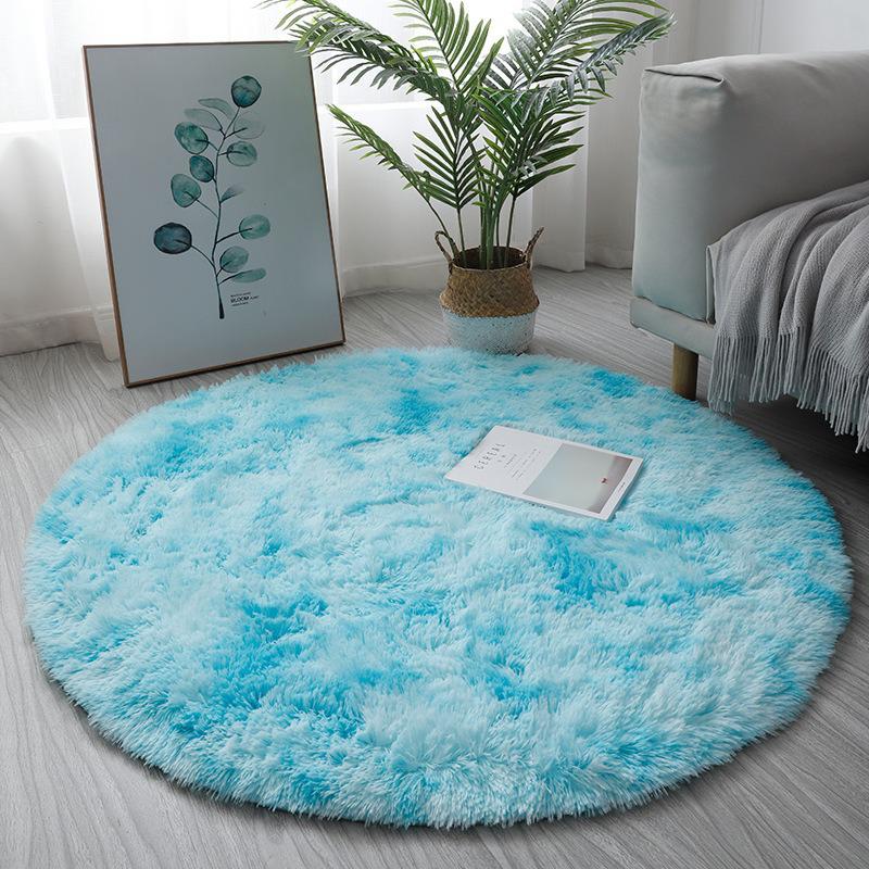 Silk Wool Plush Round Rug - Yoga Mat, Bedside Carpet, Hanging Chair Cushion, Cloakroom Foot Pad