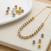 10pcs 4 5 6mm 14K 18K Gold Plated Brass Round Bead Big Hole Spacer Beads For Jewelry Making DIY Bracelet Necklace Accessories