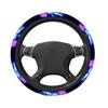 1pc Blue Butterfly Print Steering Wheel Cover