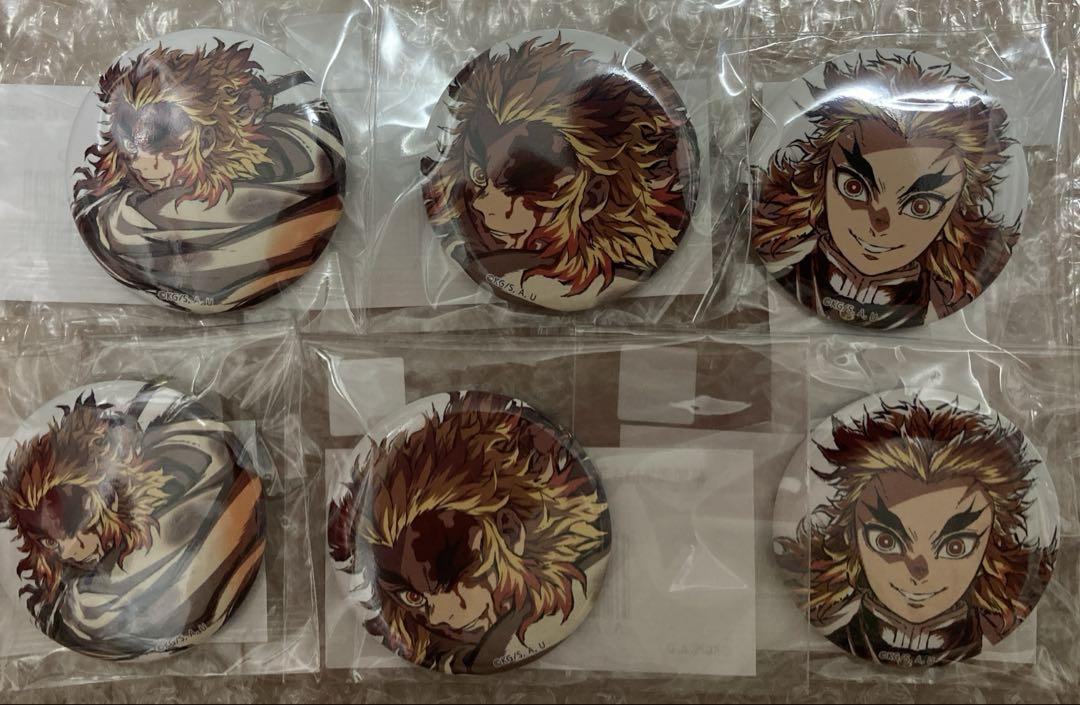 

[Б/У] Набор из 6 жестяных значков 44 мм с оригинальной иллюстрацией из артбука с иллюстрациями для перерывов, «Кёдзюро Рэнгоку»