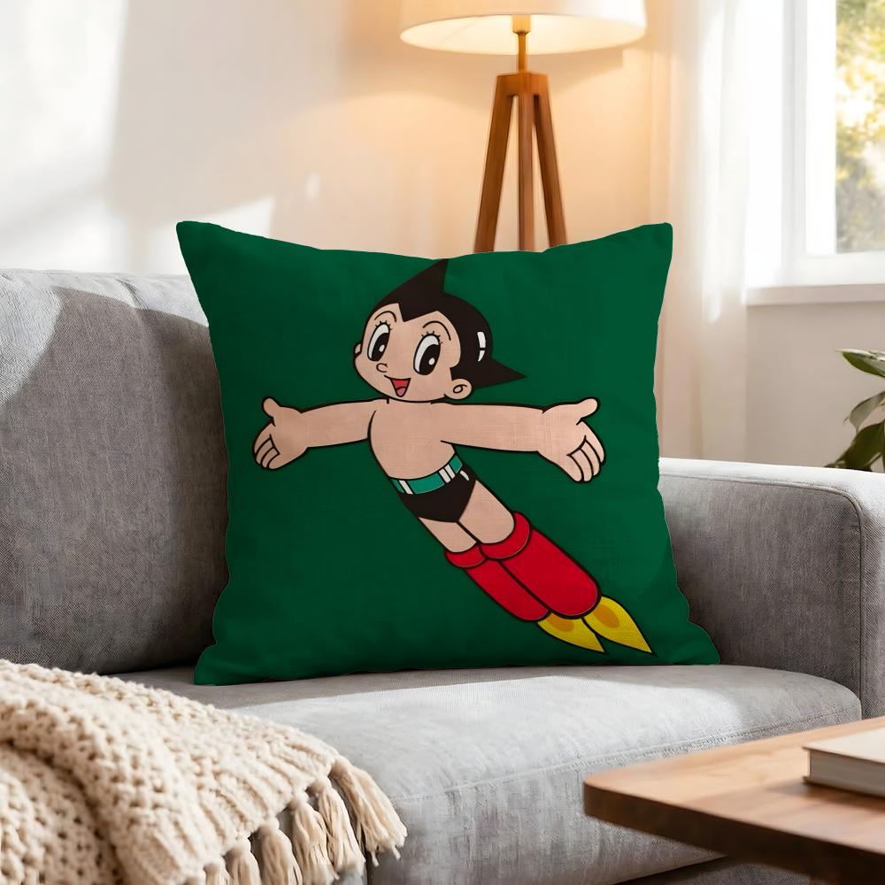 Anime Astro Boy Cushion Cover 1Pcs Decorative Covers Soft Cushion Case For Sofa Couch Decor 40X40 45X45 Pillowcases