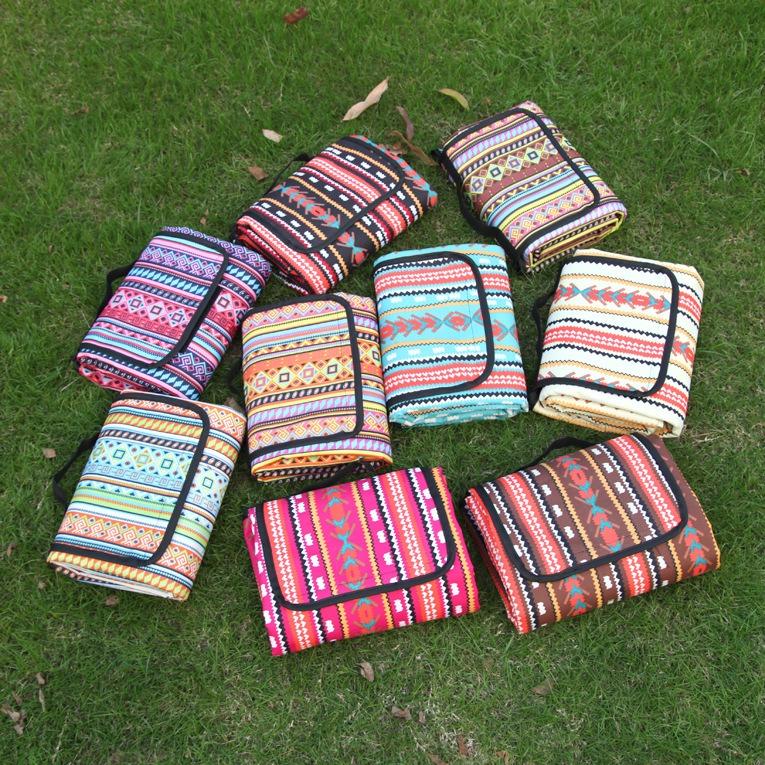 Hot Sale Beach Picnic Blanket, Sand-proof Waterproof Bohemian Briefcase Mat with Handle for Outdoor Travel for Outdoor Travel