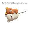 Cute Hug Brown White Bear Silicone Bluetooth Earphone Case Cartoon Protective Case For Airpods Universal 1 2 3 4 Pro/Pro2