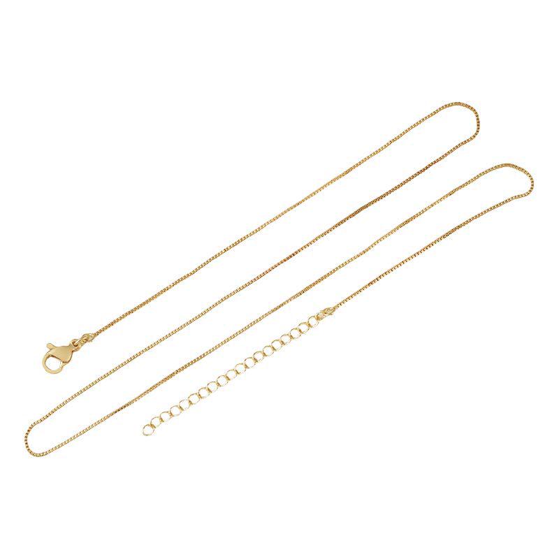 Lu District 18k Gold Box Chain Bracelet Extension and Adjustment Accessory
