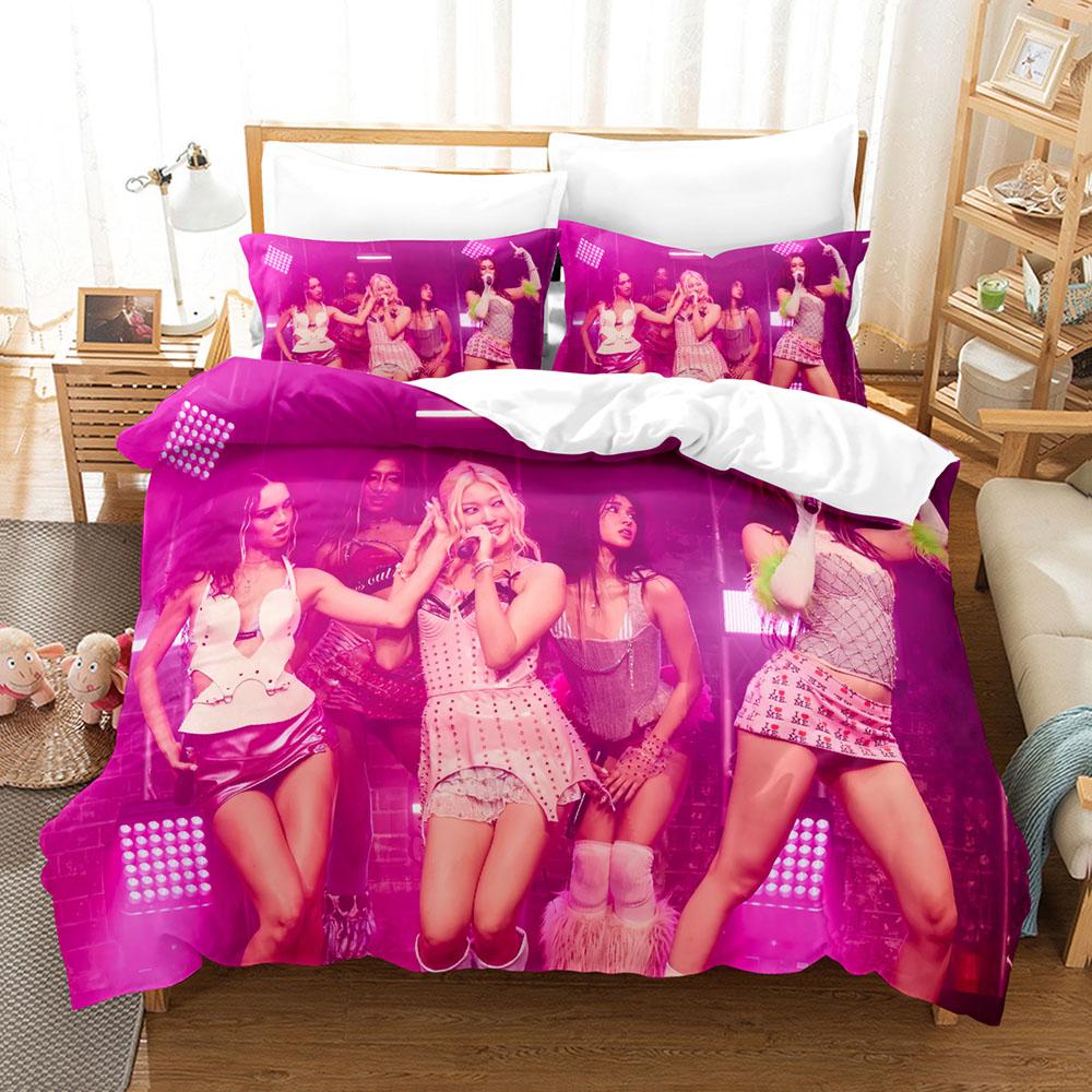 Katseye Pop Music Duvet Cover Set 1 Duvet Cover + 2 Pillowcases Famous Girl Group Fan Bed Linens Gift New Cool