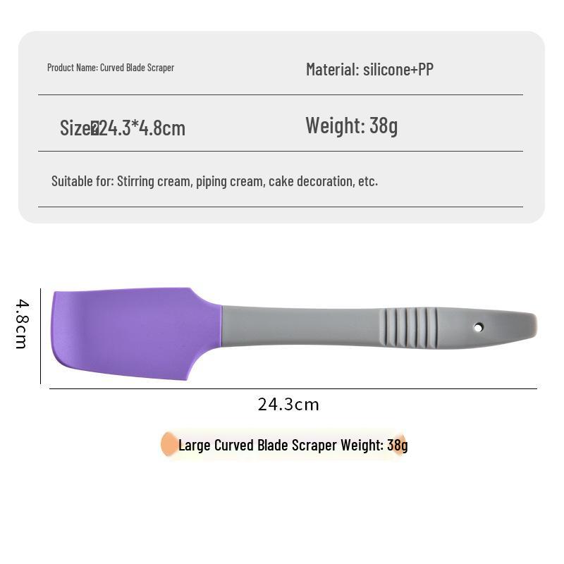 Two-Piece High-Temperature Silicone Spatula Set for Baking and Mixing