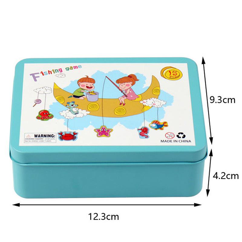Magnetic Fishing Game Tin Box: Early Education & Parent-Child Interactive 3D Puzzle Toy
