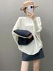 Women's European-Style Loose One-Shoulder Cashmere Sweater - Soft, Versatile Batwing Knit Pullover for Autumn/Winter