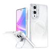 Glitter Gradient Magnetic Phone Case For Samsung Galaxy S25+ / S24+ 5G, Lens Frame Kickstand Wireless Charging Protective Cover
