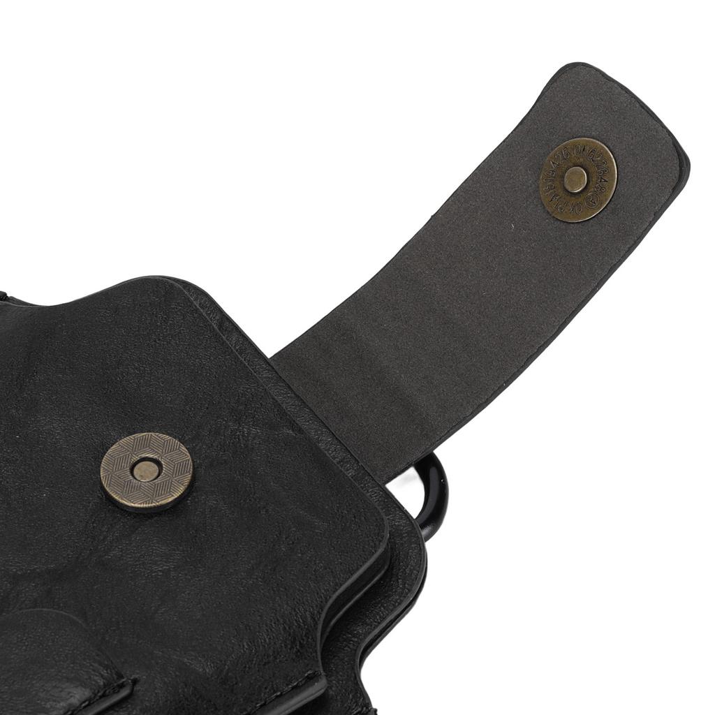 Men PU Leather Phone   Retro   Case Waist Bag Sheath with Waist Clip   and Carabiner for Outdoor