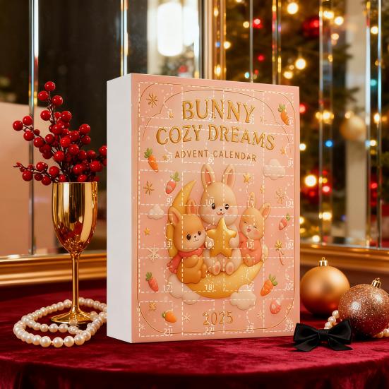 Caw-F Advent Calendar 2025 Chicken Ornaments 24-Day Countdown Box Christmas Tree Hanging Decor Multifunctional Holiday Decoration for Kids