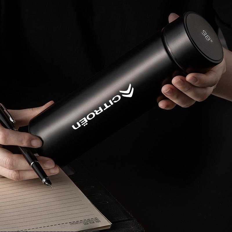 Car Accessories Thermos Bottle Temperature Display Insulated Cup For Citroen C8 DS3 C6 C3 Vts C4 Saxo C4L C5 C2 C1 Xsara C3-XR