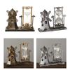 Retro Style Hourglass Sand Timer Sandglass Centerpiece Statue Sculpture Ornaments for Desk Bedroom Book Shelf Decorations