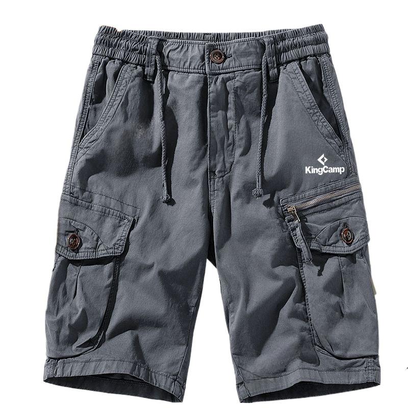 

Outdoor Casual Shorts Men s Summer Cotton Tooling Five-point Pants Plus Size Sports Loose Pants 38 сірий