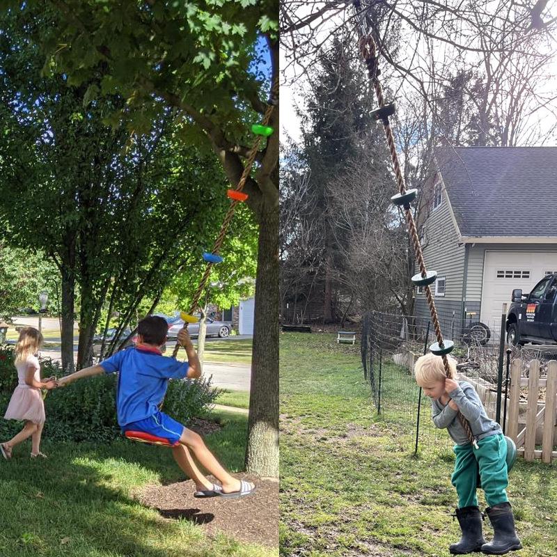 Children s Outdoor Disc Swing - Plastic Round Playground Accessory for Yard or Park None красный