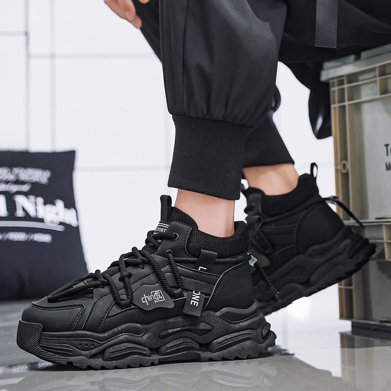 New Personalized Men's Shoes Thick soled Tall Fashion Casual Shoes Student Lightweight Morning Running Sports Shoes sneakers men