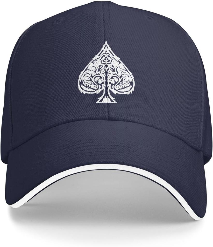Poker Baseballkappe Ass Pik Unisex Klassisch Verstellbar Sandwich