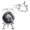 AEE4-3D Laser Engraved Starry Crystal Decorative Ball Figurine 60Mm Glass Sphere Paperweight With Stand Art Decor Crafts