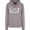 Letter And Number Print Hooded Long Sleeve Sweatshirt Men Sweatshirt Gray 76DPM16-PJSHZ-1992