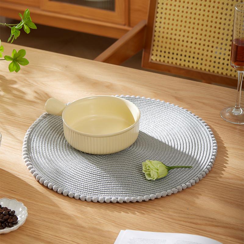 Circular Corn Fiber Coasters With Modern Minimalist Design For Restaurant Use