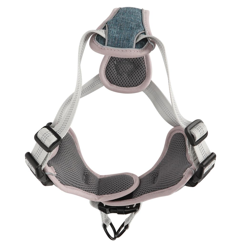 Outdoor Dog Vest Harness Pet Adjustable AntiLost Vest Harness for Large Medium Dog(Blue S)