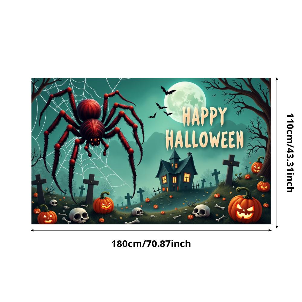 Holiday Banner Lanterns Party Prop Halloween Decor Dark Theme Scary Prop For Night Event Haunted House Holiday Event