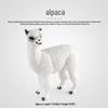 Children's White Alpaca Simulation Animal Model: Mythical Beast Grass Mud Horse Sheep Ornament Doll
