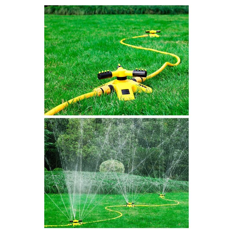 360-Grad-automatisch rotierender Drei-Zinken-Sprinkler Bewässerung Rotationssprinkler Tandemsprinkler Bewässerungsgerät