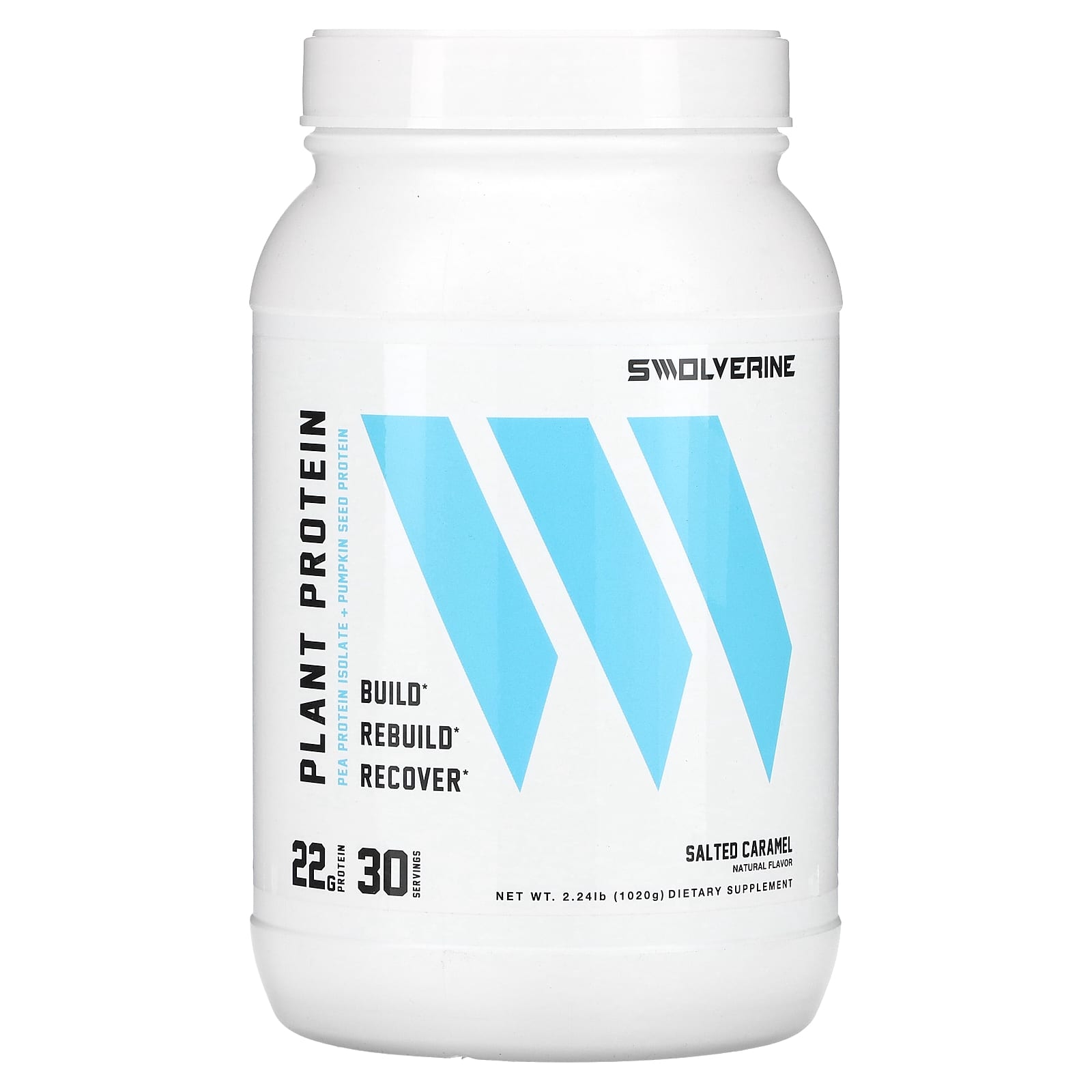 

Swolverine, Plant Protein, Salted Caramel, 2.24 lb (1,020 g)