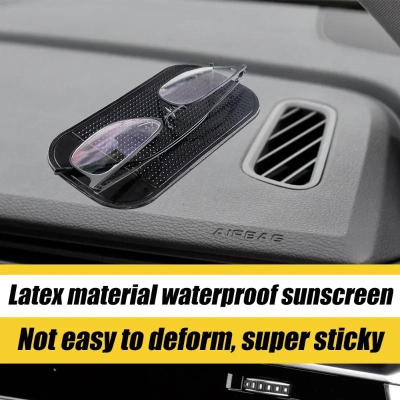 Car Non-Slip Mat Magic Anti-Slip Slide-Proof Pad Dashboard Sticky Dash Adhesive Cell Phone Mobile Holder Black Silicone