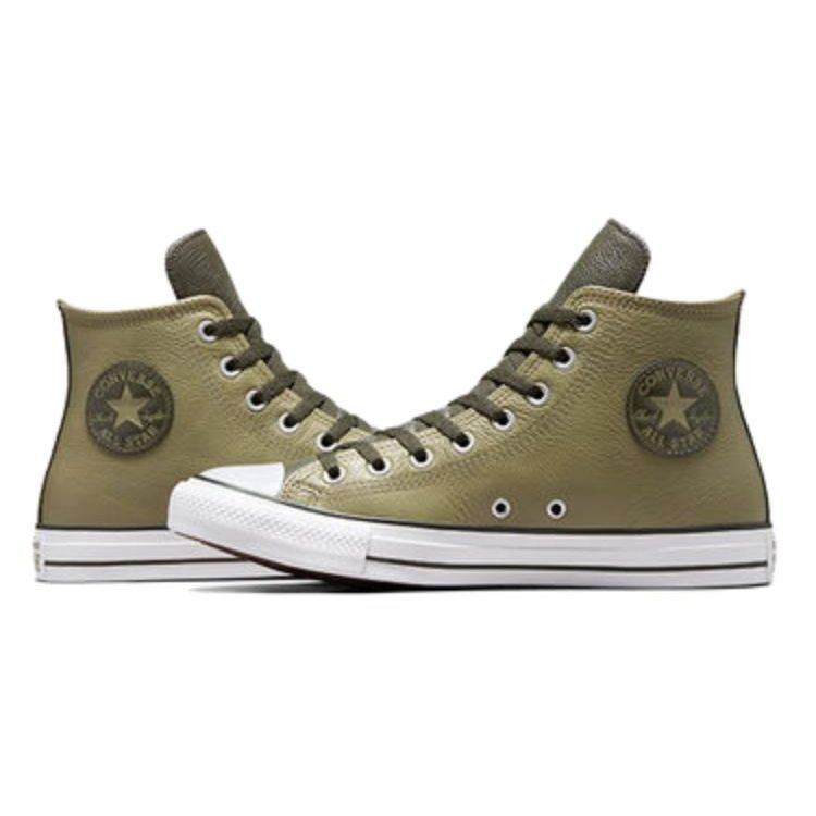 Converse Chuck Taylor All Star Kožená High Mossy Lenost Zelené Unisex tenisky Cave-Green A06571C