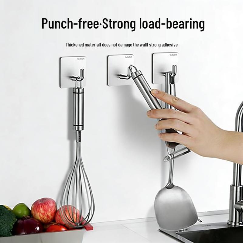 Heavy-Duty No-Drill Adhesive Wall Hooks