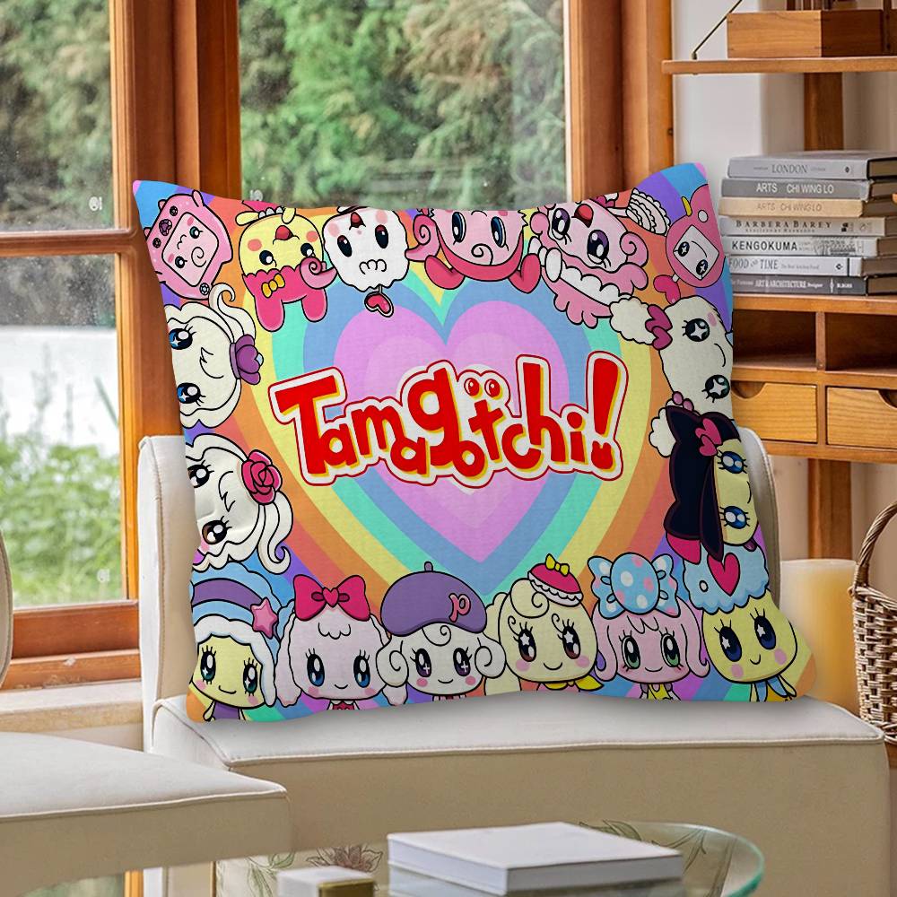 Game Cute Cartoon T-Tamagotchi Pillow Anime Pillow Sofa Bed Head Pillow Cover Cushion Cover 45x45 Cm Fashion