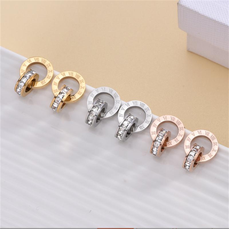 Orecchini A Cerchio Uomo E Donna In Acciaio Inox Con Numeri Romani - Regalo Unisex