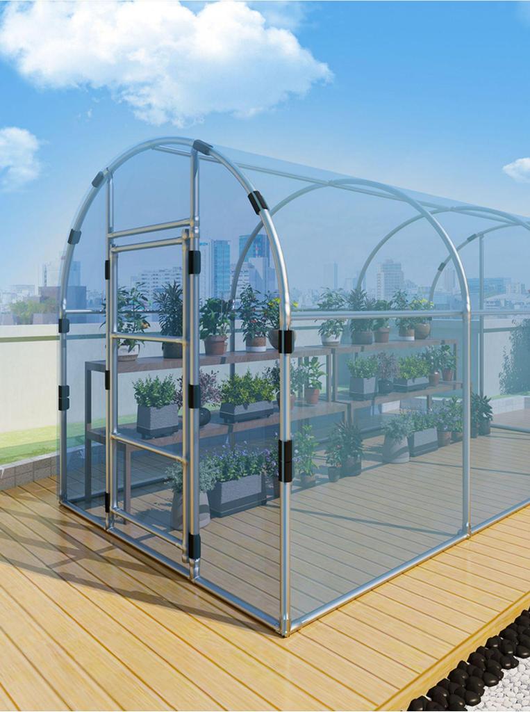 Outdoor Greenhouse: Small Flower Shed & Large Frame for Winter Insulation