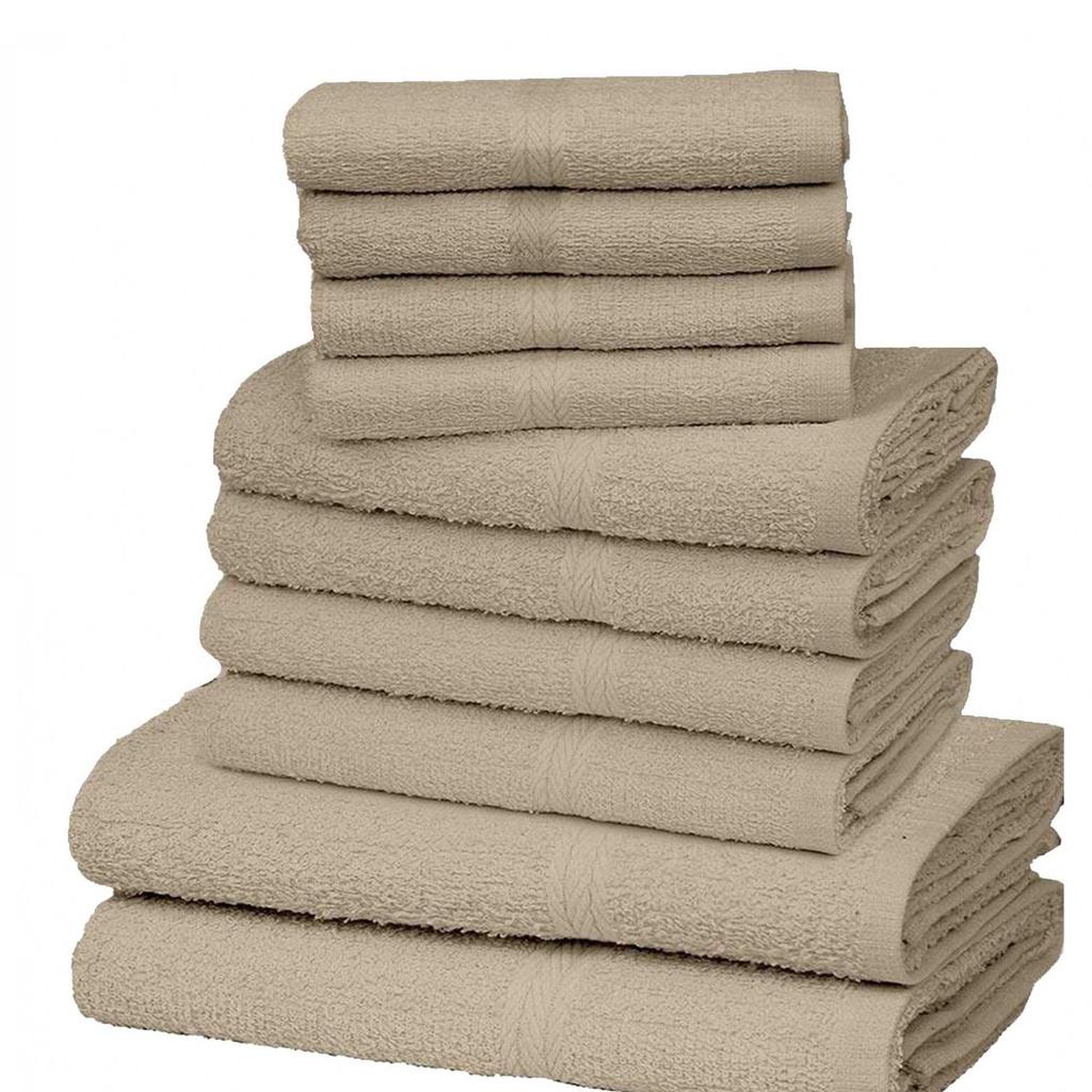 K Collection Egyptian Cotton Towel Set (Pack of 10)
