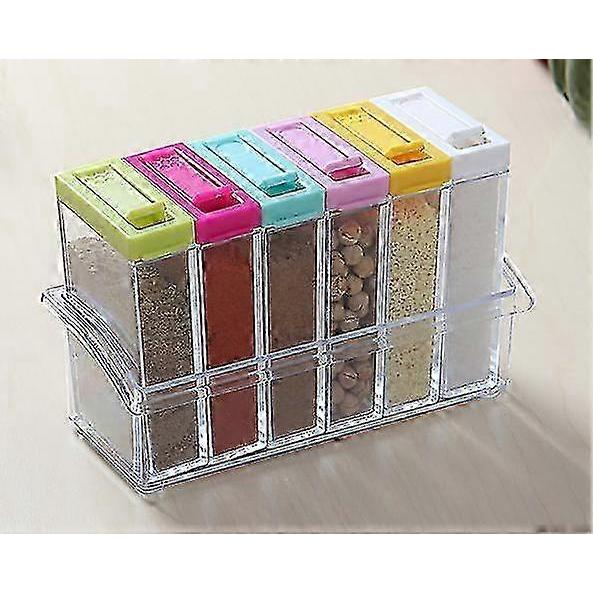 Salt and pepper shaker spice box plastic for storing spices 1 set - Random