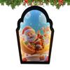 Christmas Hologram Mirror Santa Design Led Novelty Festive Mirror Modern Decoration Ornament For Window Christmas Office