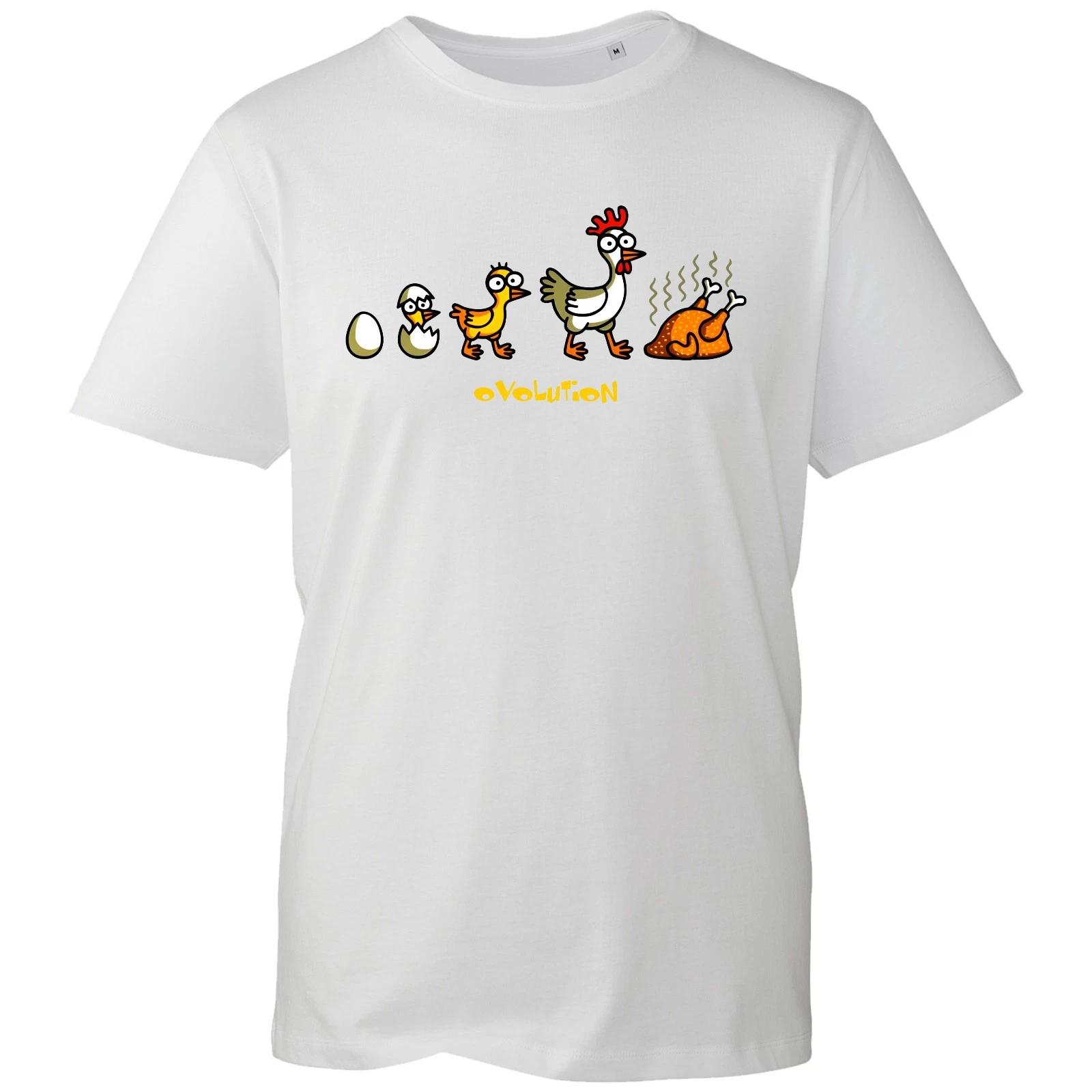 Funny Ovolution T-shirt Chick Chicken Evolution Top Latest Men s Unisex Gift Tee L