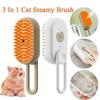Steamy Cat Brush 3 in 1 Spazzola elettrica anti-schizzi per gatti con spruzzo di vapore per massaggio Pet Grooming Pettine per la rimozione dei peli Pettini Nuovo