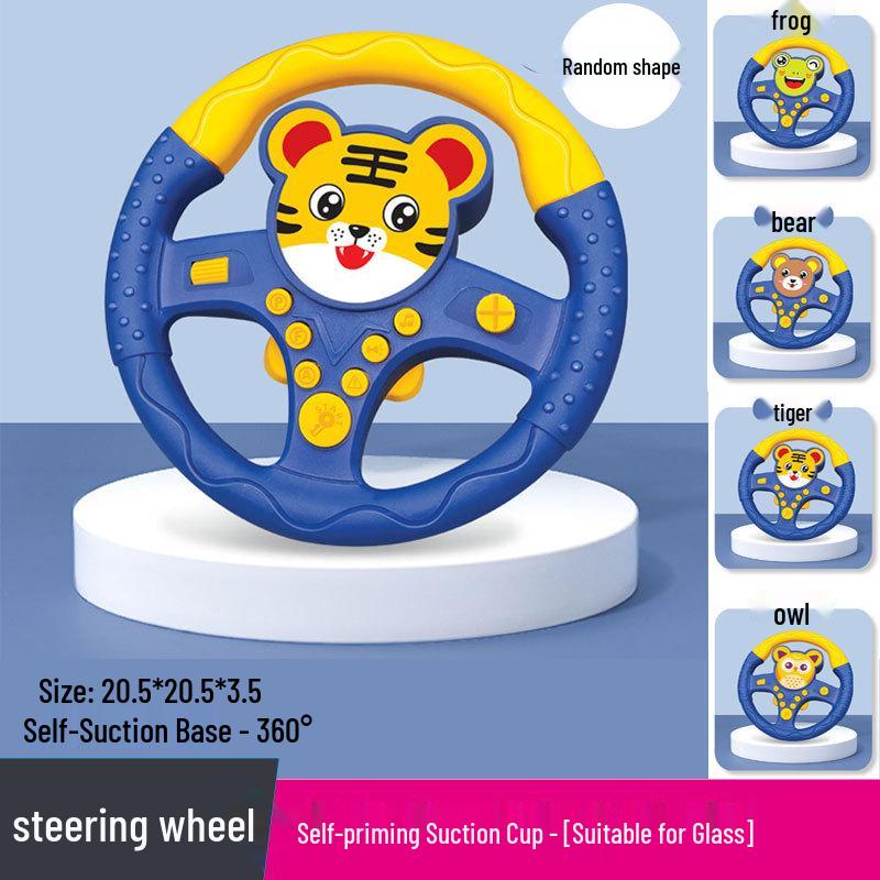 Kids Interactive Cartoon Steering Wheel Toy for Rear Seat