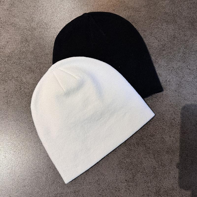 New Niche Knitted Hat Women'S Autumn And Winter Warm Pullover Cold Hat Street Photograph Concave Shape Wool Hat Trendy