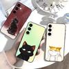 Animal Funny Cat Cute Phone Case For Samsung Galaxy A73,A21s,A22,A31,A52,A53,A71,A41Soft Black Shell