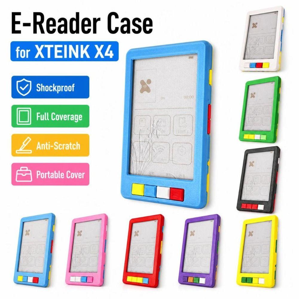 Full Coverage E-Reader Case Shockproof Portable Cover for XTEINK X4 E-Reader Protection