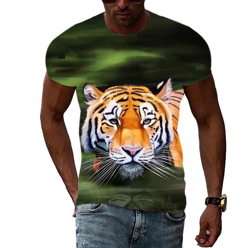 

Мужская одежда больших размеров, свободные летние топы, футболка с 3D принтом животных, футболки с рисунком тигра и кота, топ с короткими рукавами и круглым вырезом, дышащие мужские рубашки XS
