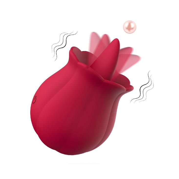 Tongue Clitoral Rose Vibrator, Sex Toys Vibration Stimulator for Women | Licking Rose Adult Toy | 10 Speed Vibrating