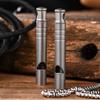 With Cord Camping Whistle Ultralight Titanium Whistle Sandblasting Emergency Whistle Exploring